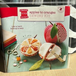Straight Stitch Society Apples to Oranges Sewing Kit uncut factory fold